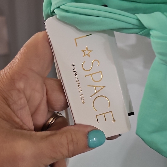 L*Space Mint Green Bikini Set Size Small Underwire Top High Cut Bottom NWT - Picture 4 of 4